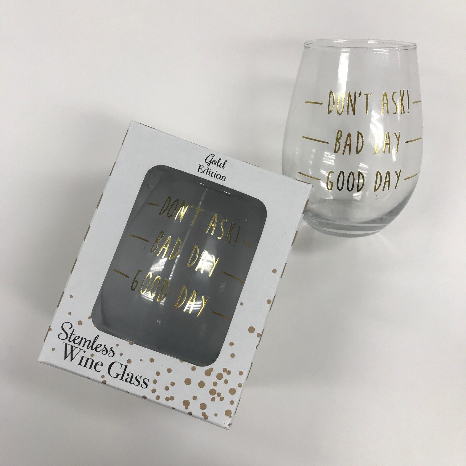 Stemless wine glasses